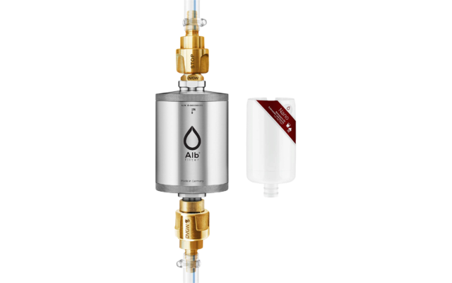 Alb Filter® TRAVEL Nano filtro per acqua potabile - barriera anti-germi per installazione fissa Acciaio inox Naturale