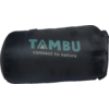 Black cylindrical bag with turquoise text "TAMBU" and gray text "connect to nature"