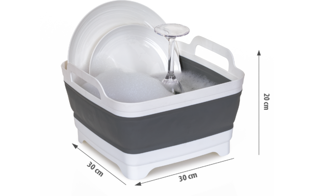 Berger faltbare Waschsch&uuml;ssel mit Wasserauslass 30 x 30 x 20 cm 