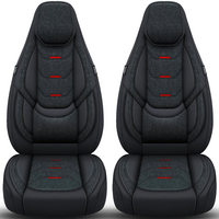 Bremer Sitzbez&uuml;ge Wohnmobil Schonbez&uuml;ge H-Serie 2 St&uuml;ck f&uuml;r Fiat Ducato / Jumper / Boxer anthrazit/rot