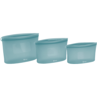 Bolsas de silicona Berger para alimentos, juego de 3 unidades, color verde