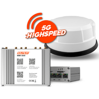 Routeur mobile 5G/4G LTE MWR 5550 avec Wi-Fi et GPS avec antenne de toit 5G incluse blanc Selfsat