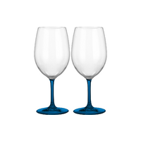 Brunner set of 2 Blue wine glasses
