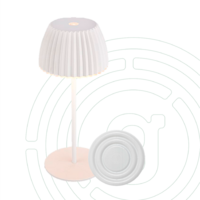Gelmags Akku-Tischleuchte mit MagUp-Pad S, dimmbar und magnetisch wei&szlig;