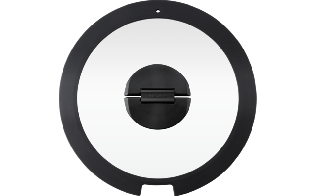 Produktbild Ballarini Torre Glas Deckel Set mit Silikonrand einklappbarer Griff schwarz 3-teilig 1