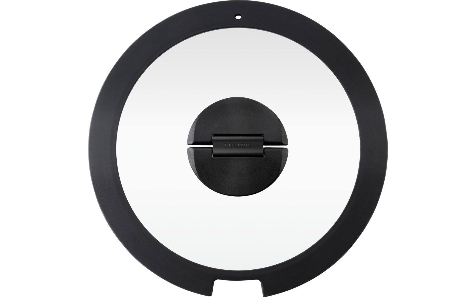 Produktbild Ballarini Torre Glas Deckel Set mit Silikonrand einklappbarer Griff schwarz 3-teilig 1