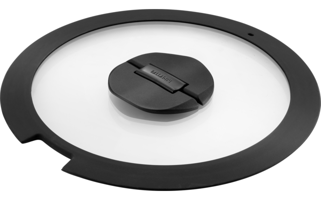 Produktbild Ballarini Torre Glas Deckel Set mit Silikonrand einklappbarer Griff schwarz 3-teilig 1