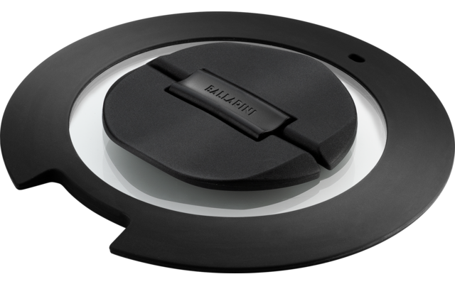 Produktbild Ballarini Torre Glas Deckel Set mit Silikonrand einklappbarer Griff schwarz 3-teilig 1