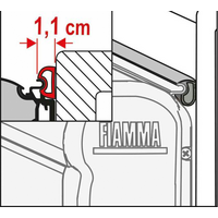 Fiamma Rain Guard Regendichtung f&uuml;r Fahrzeugwand und Markise Meterware Gr&ouml;&szlig;e S