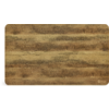 Surface en bois rectangulaire avec coins arrondis, stries horizontales foncées, petit logo 'Berger' en bas à droite