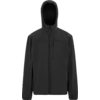Schwarze Kapuzenjacke mit Reißverschluss und elastischen Ärmelbündchen