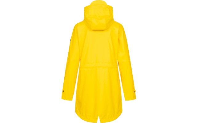 Gelber Regenmantel mit Kapuze