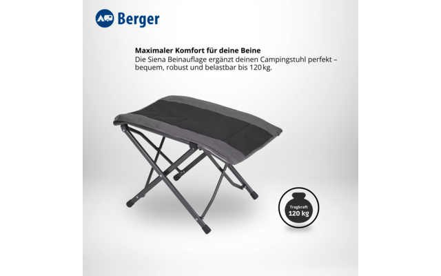 Berger Siena faltbare Beinauflage Anthrazit