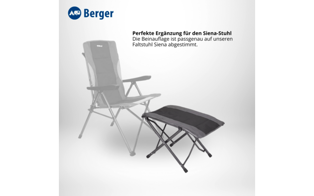 Berger Siena faltbare Beinauflage Anthrazit