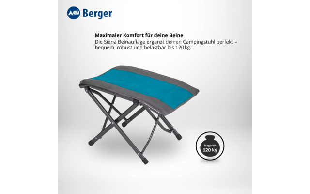 Berger Siena faltbare Beinauflage Blau