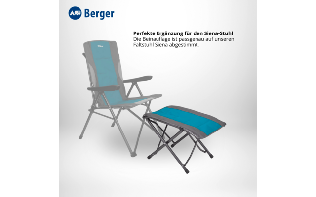 Berger Siena faltbare Beinauflage Blau