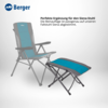 Berger Siena faltbare Beinauflage Blau