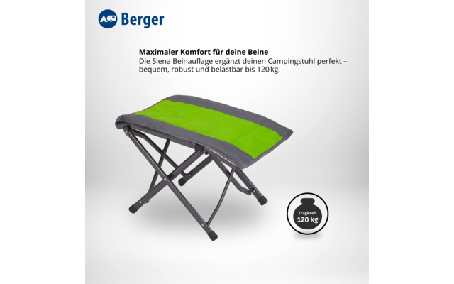 Berger Siena faltbare Beinauflage Gr&uuml;n