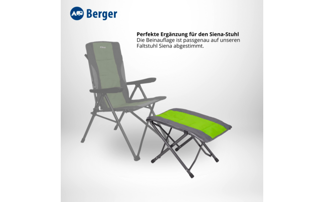 Berger Siena faltbare Beinauflage Gr&uuml;n