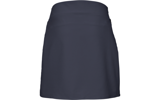 Kurzer dunkelblauer Rock auf weißem Hintergrund