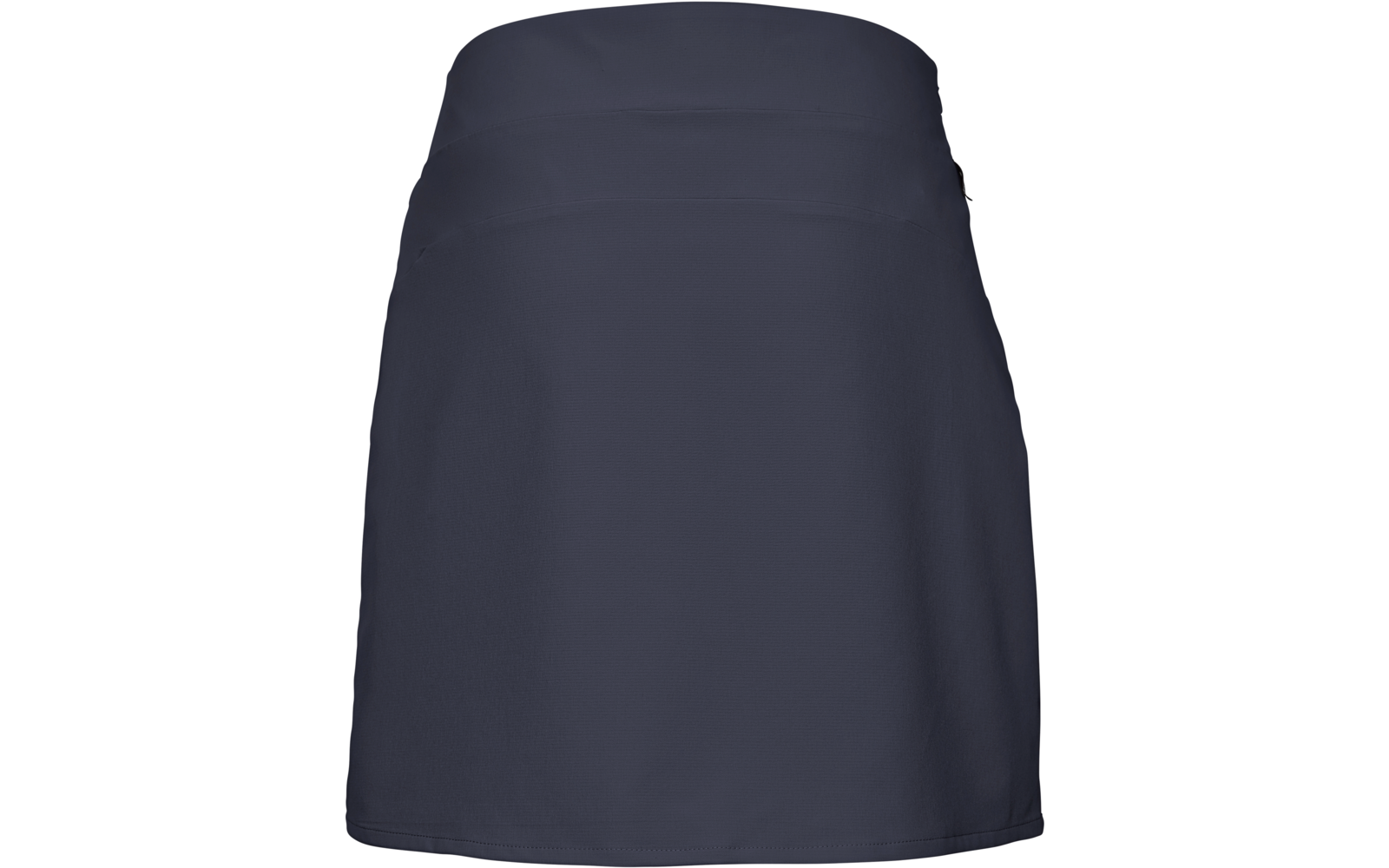 Kurzer dunkelblauer Rock auf weißem Hintergrund