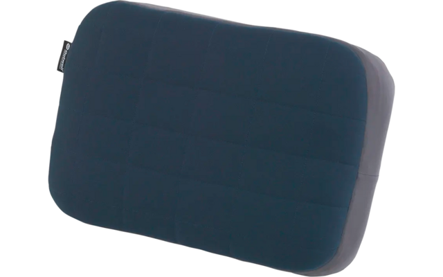 Cuscino rettangolare blu scuro con lati grigi