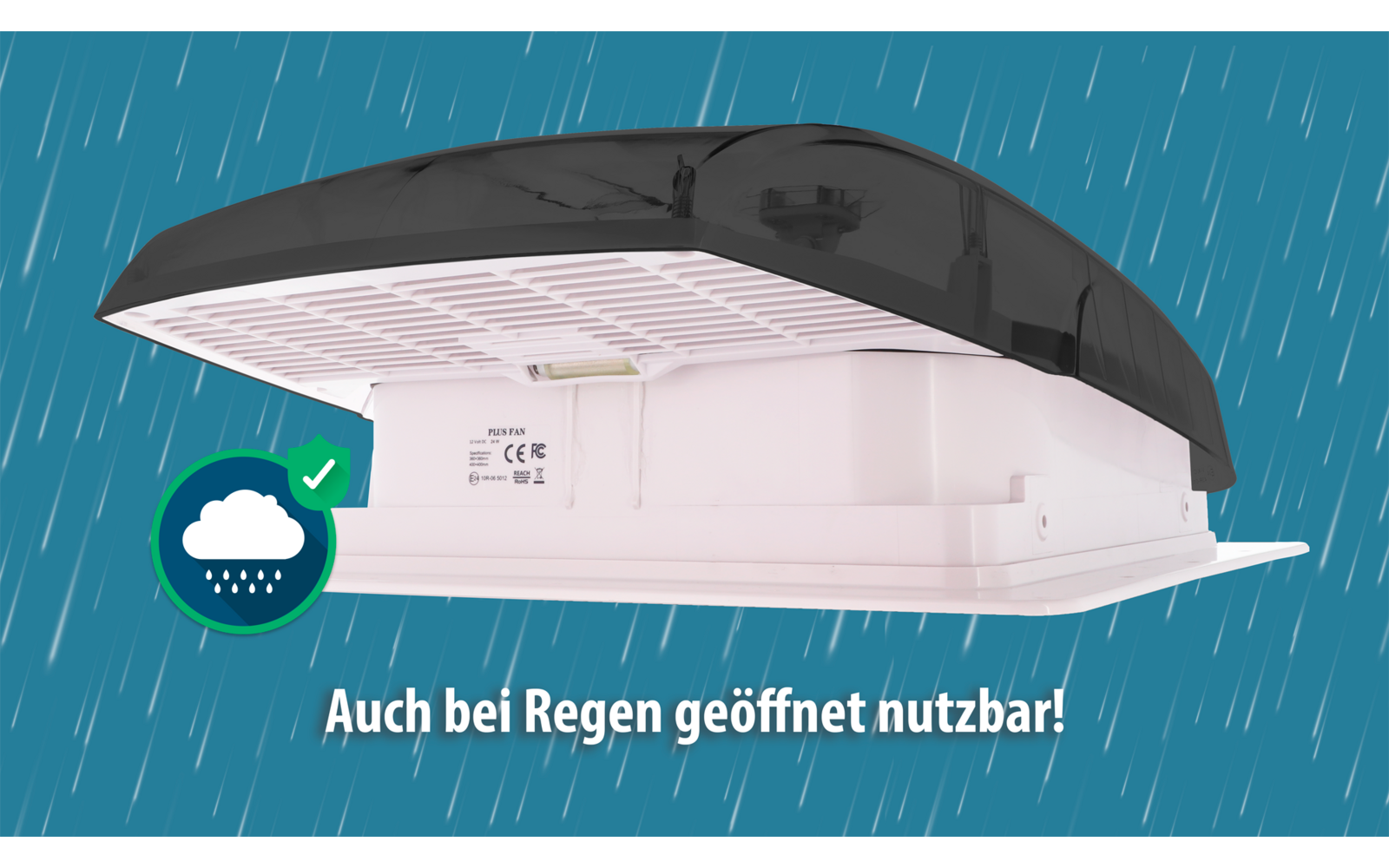 Product image Berger roof hood Plus Fan with ventilation system 12 V 40 x 40 cm 1