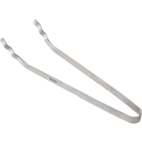 Metaltex gebogen roestvrijstalen barbecuetang 35 cm