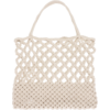 Beige gehäkelte Handtasche mit Griff