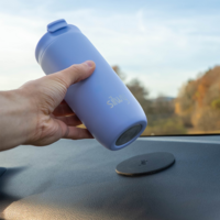 Tazza magnetica sottovuoto Silwy in acciaio inox con cuscinetto in nano gel metallico 475 ml lavanda