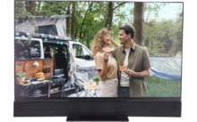 741432 - Berger Acoustiq HD Smart Fernseher 24 Zoll mit integrierter Soundbar, Triple-Tuner und 12 / 230 V 