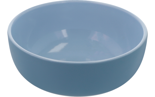 Bol en céramique bleu sur fond blanc