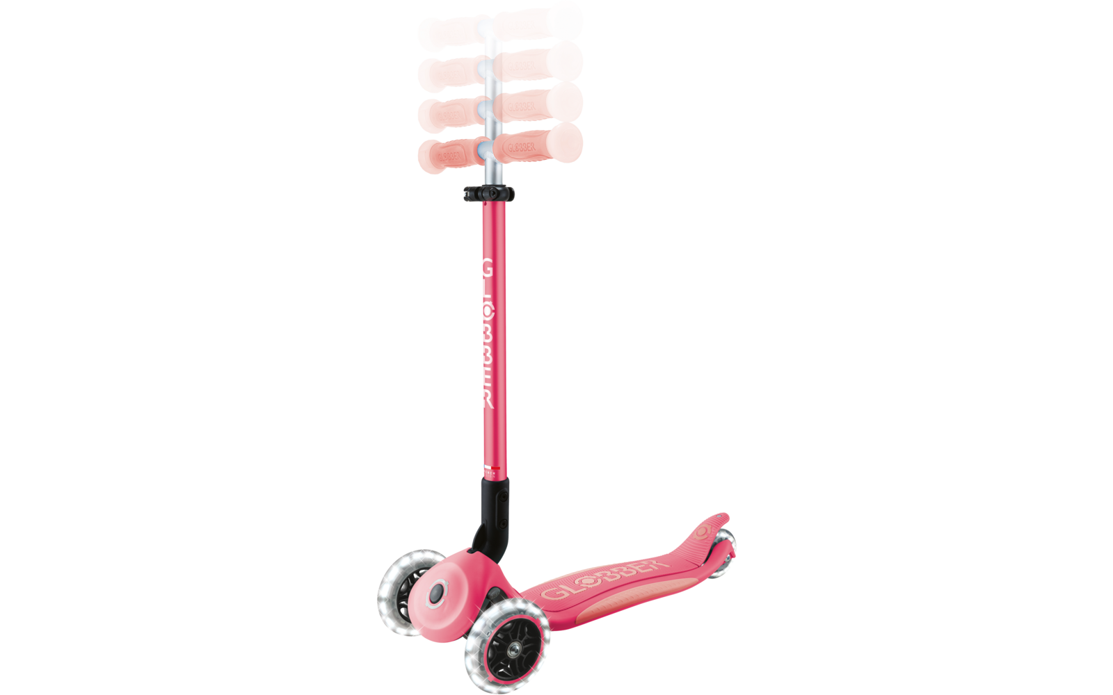Produktbild Globber Elite Lights Glow Dreirad Scooter h&ouml;henverstellbar mit LED Leuchtrollen 1