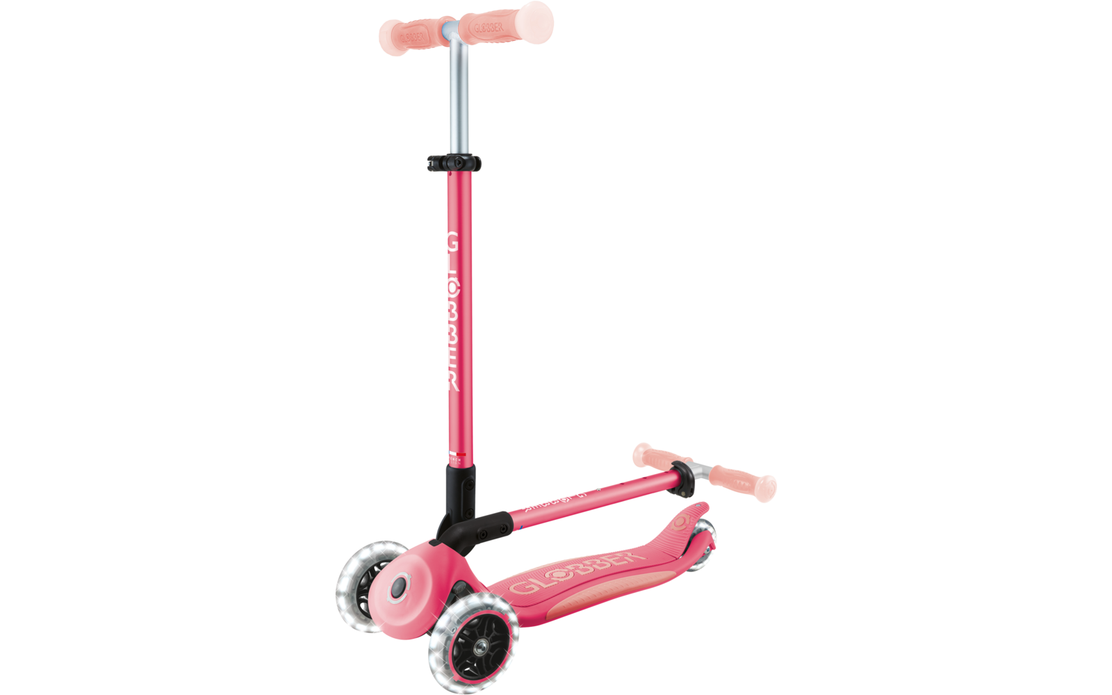 Produktbild Globber Elite Lights Glow Dreirad Scooter h&ouml;henverstellbar mit LED Leuchtrollen 1