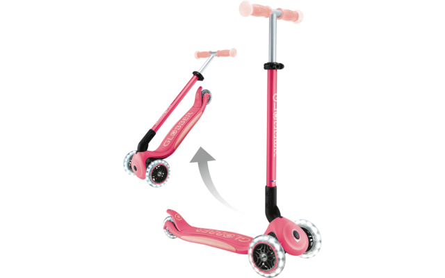 Produktbild Globber Elite Lights Glow Dreirad Scooter h&ouml;henverstellbar mit LED Leuchtrollen 1
