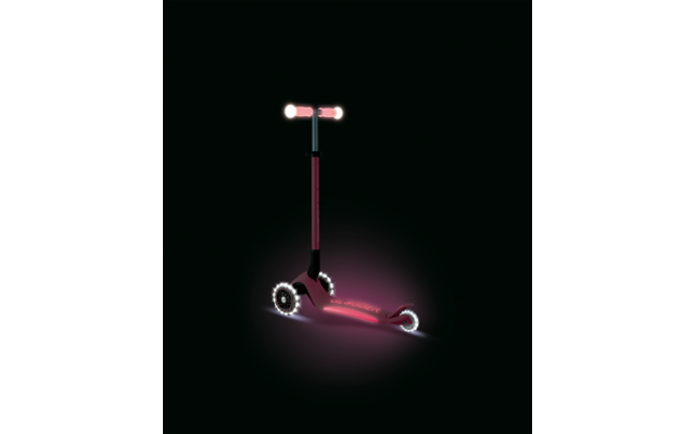 Produktbild Globber Elite Lights Glow Dreirad Scooter h&ouml;henverstellbar mit LED Leuchtrollen 1