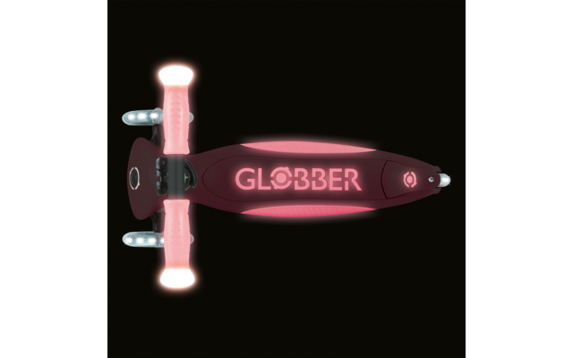 Produktbild Globber Elite Lights Glow Dreirad Scooter h&ouml;henverstellbar mit LED Leuchtrollen 1