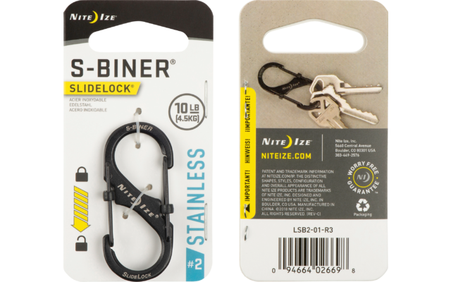 Nite Ize S-Biner SlideLock - Size 2, black