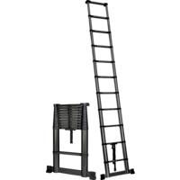 Berger Telescopix Soft Close Teleskopleiter 3,2 Meter Matt Schwarz