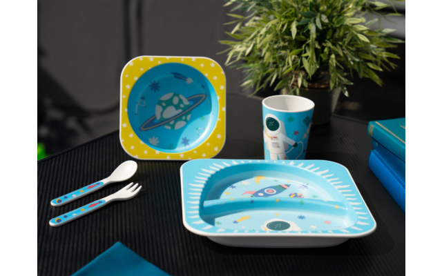 Berger RPET Nino Kindergeschirr-Set blau 5-tlg. f&uuml;r 1 Kind