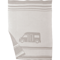 Primera Travel kampeerdeken van gebreid materiaal 130 x 170 cm grijs/beige camper