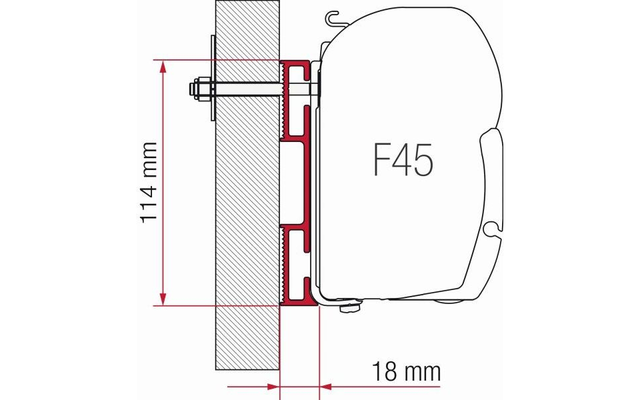 Fiamma awning adapter D 120 F45 F70 ZIP