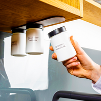 silwy® Magnet-Feinkostgläser ALL WHITE 192 ml inkl. Leiste WHITE