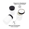 Silwy delicatessen magnetic glasses ALL WHITE (192 ml) set of 3 incl. metal bar