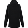 Schwarze Jacke mit Kapuze von hinten