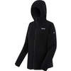 Schwarze Kapuzenjacke mit Reißverschluss und langem Arm