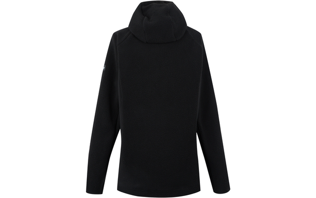 Schwarze Jacke mit Kapuze von hinten