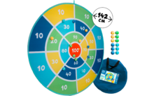748732 - alldoro XXL Dartscheibe für Kinder Ø 142 cm mit 12 Klettbällen und Tragetasche