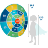 Kleines Produktbild alldoro XXL Dartscheibe f&uuml;r Kinder mit &Oslash; 142 cm 1
