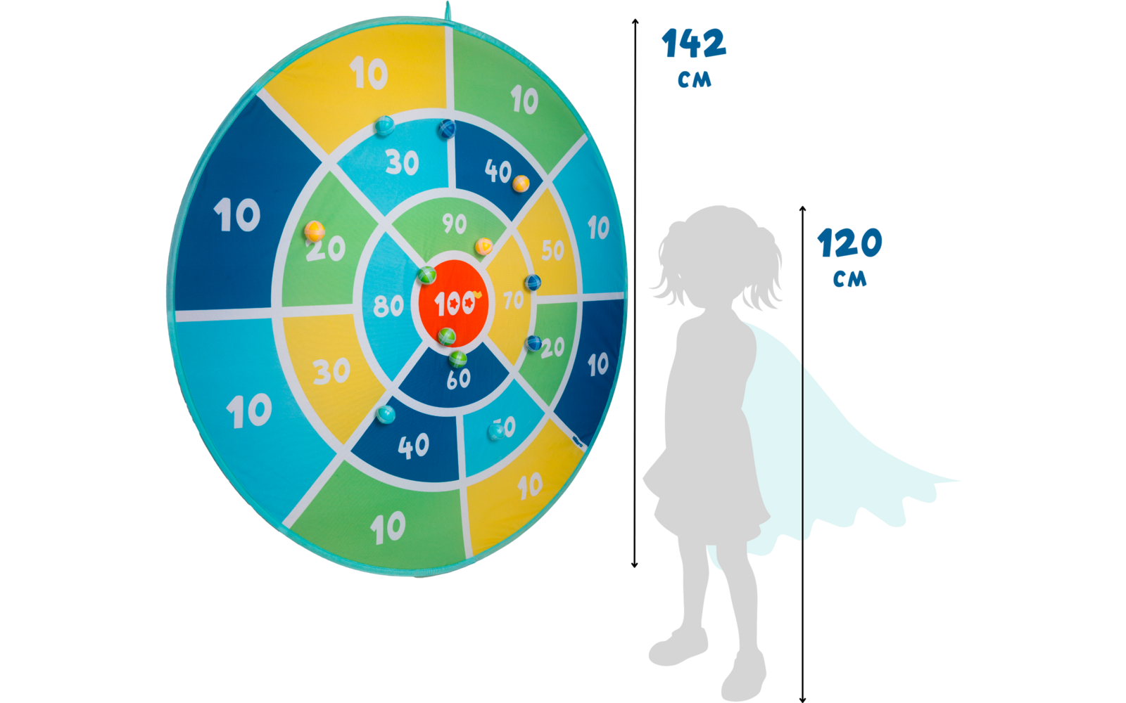 Produktbild alldoro XXL Dartscheibe f&uuml;r Kinder mit &Oslash; 142 cm 1
